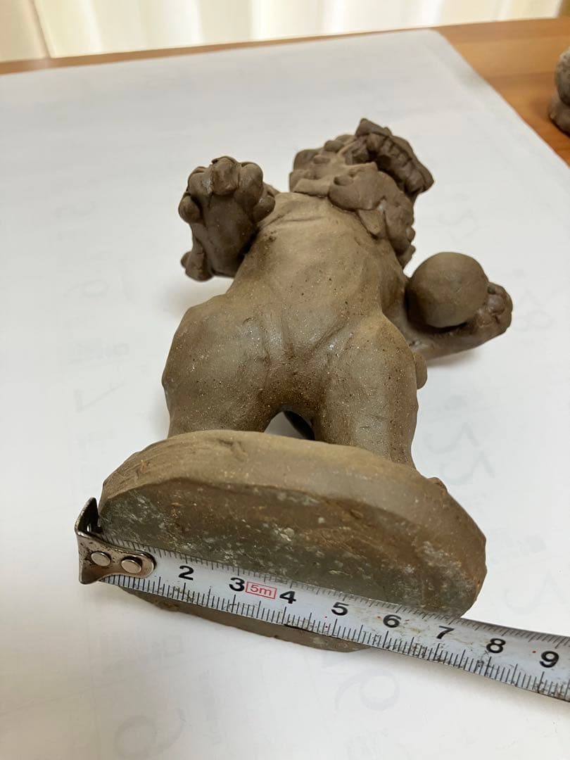 琉球　沖縄　壺屋焼　立ちシーサー二体　ヤチムン　やちむん