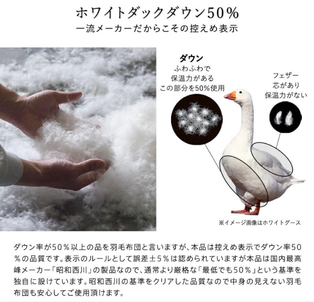 昭和西川 羽毛肌掛け布団 2枚セット　ダウンケット