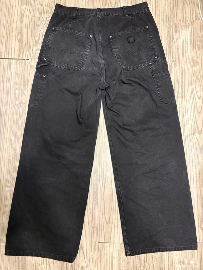 FI-Distressed Double Knee Pants （ブラック）