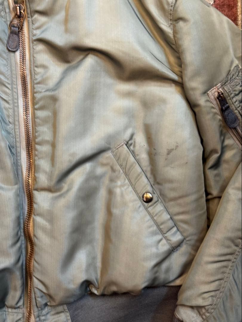 50s vintage USAF MA-1 黒タグ Large 階級章