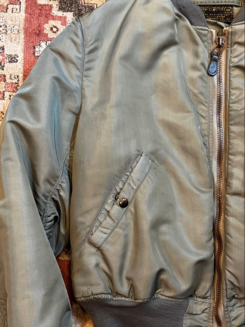 50s vintage USAF MA-1 黒タグ Large 階級章