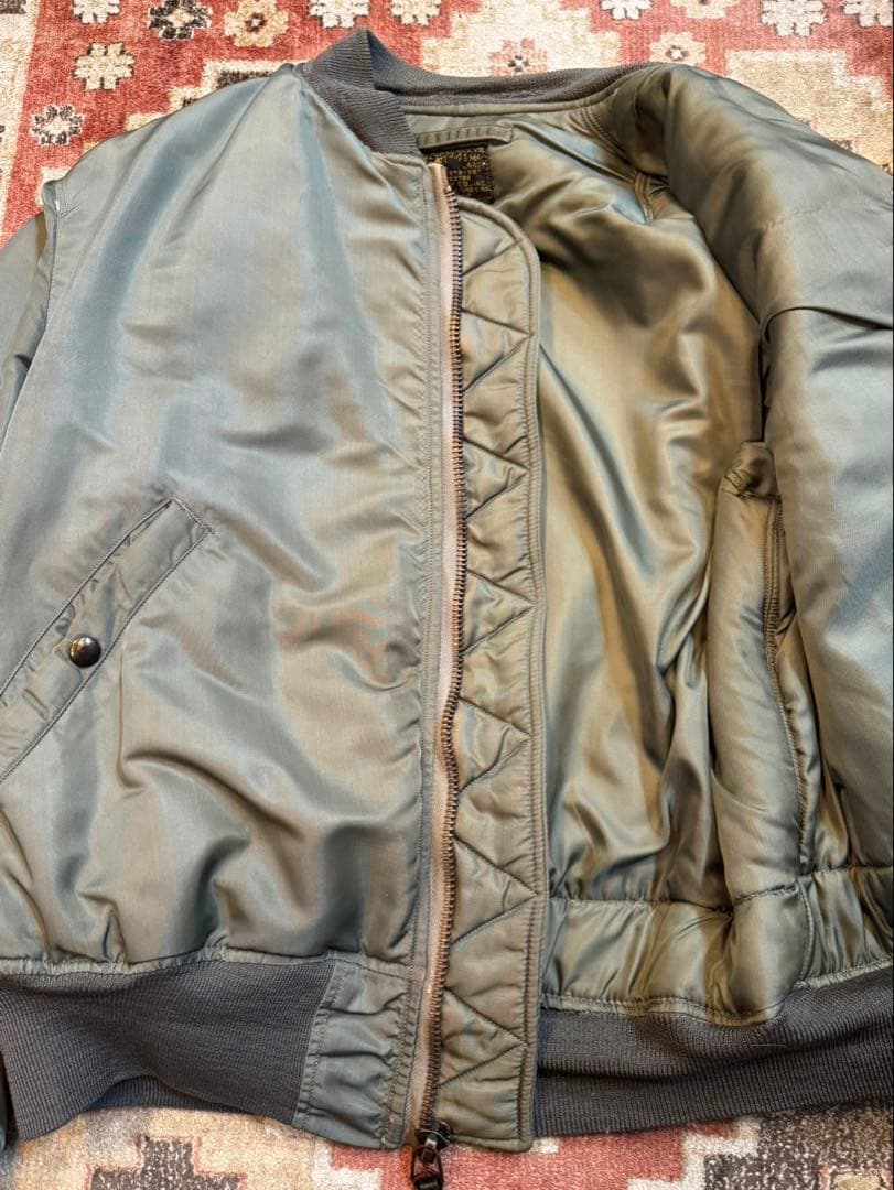 50s vintage USAF MA-1 黒タグ Large 階級章