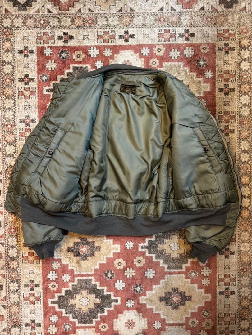 50s vintage USAF MA-1 黒タグ Large 階級章