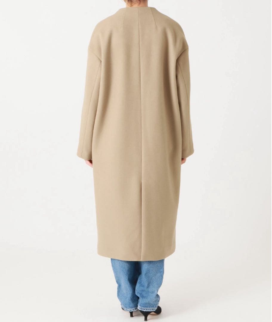 イエナ 定価48,400円 MANTECOノーカラーコート　38　ベージュ