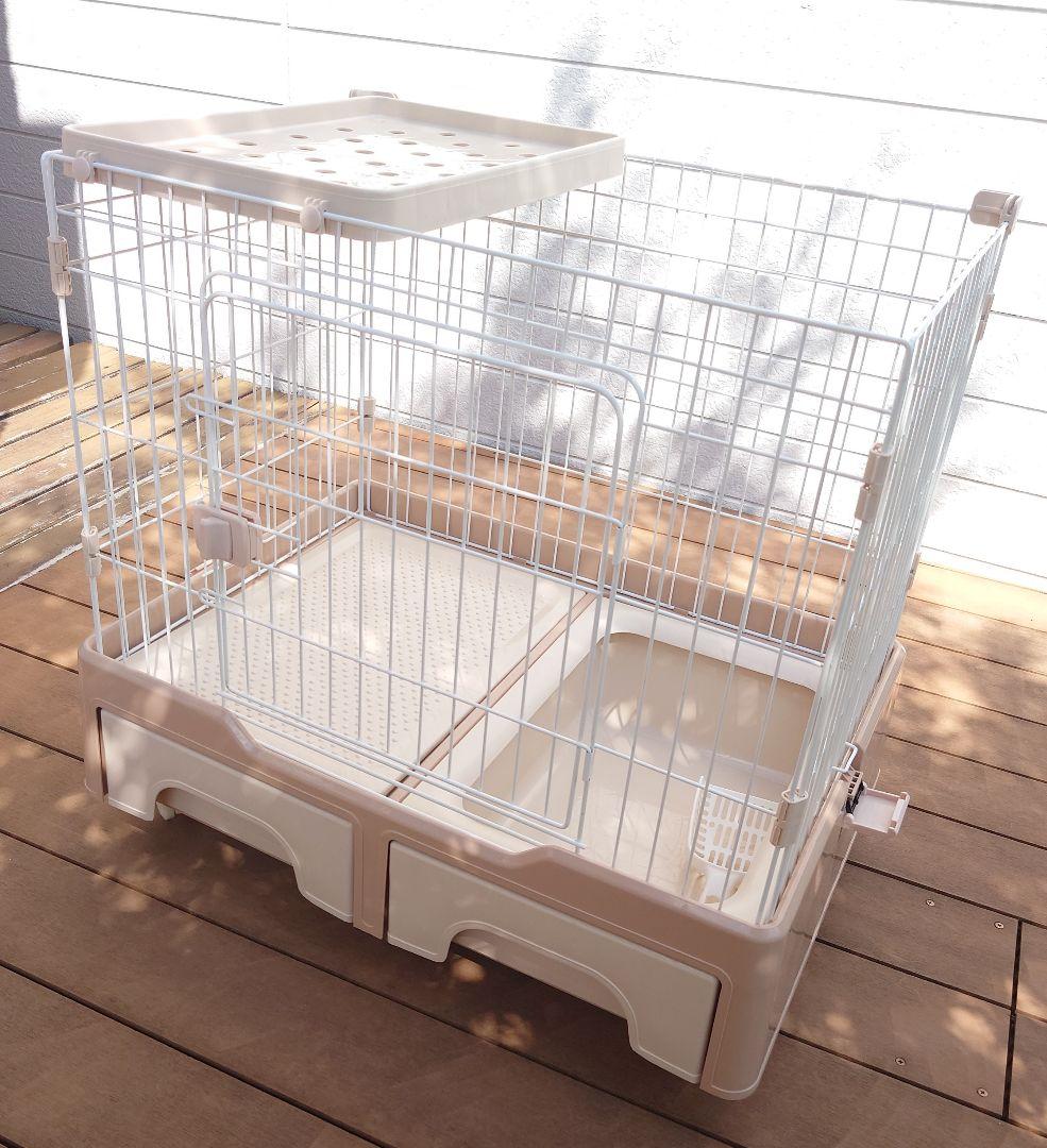 キャットケージ 2段式 ☆にゃん箱1号　STADIUM アイボリー(おまけ付き)