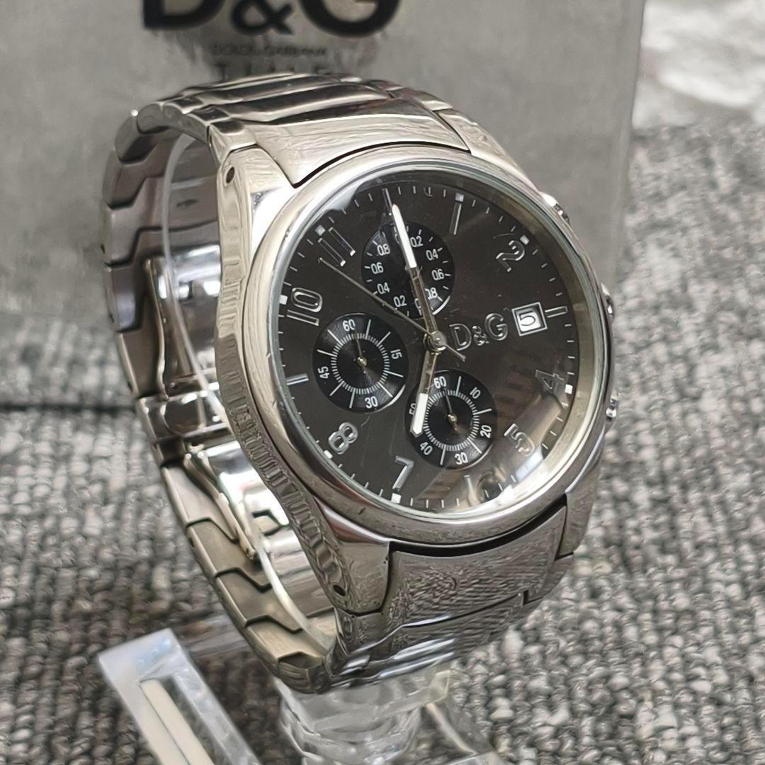 ♥️ 動作品 D&G Sandpiper クロノグラフ アナログ時計　ステンレス