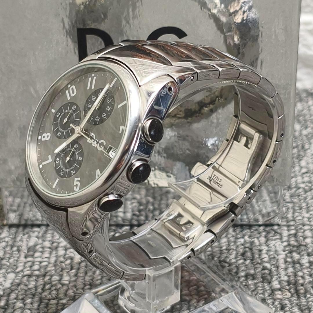 ♥️ 動作品 D&G Sandpiper クロノグラフ アナログ時計　ステンレス