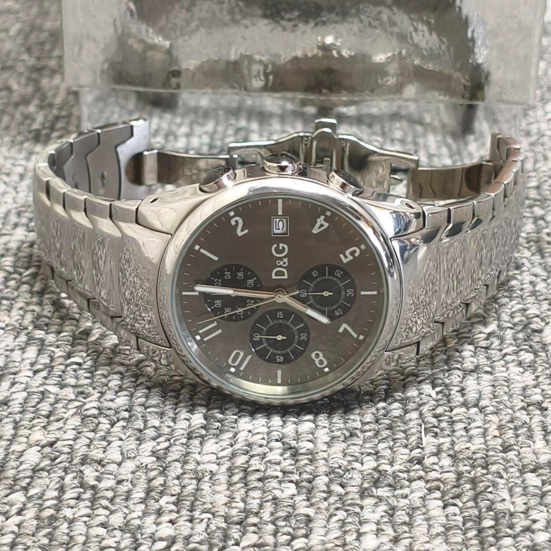 ♥️ 動作品 D&G Sandpiper クロノグラフ アナログ時計　ステンレス