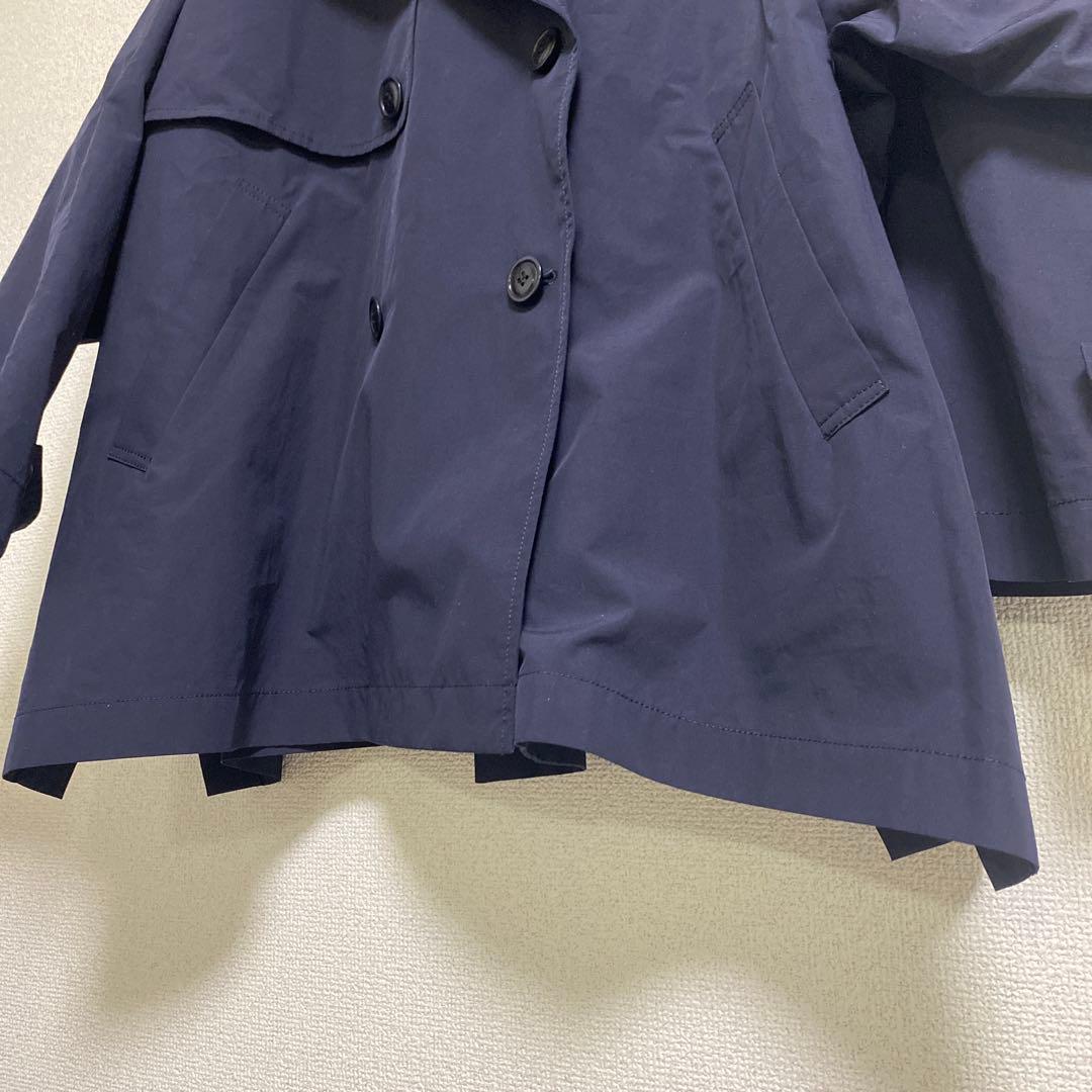 IENA Peポプリンオーバーショートコート ネイビー38