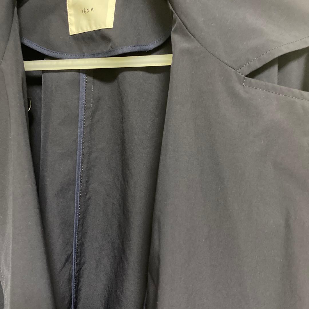 IENA Peポプリンオーバーショートコート ネイビー38