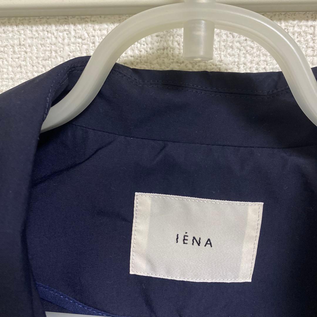IENA Peポプリンオーバーショートコート ネイビー38