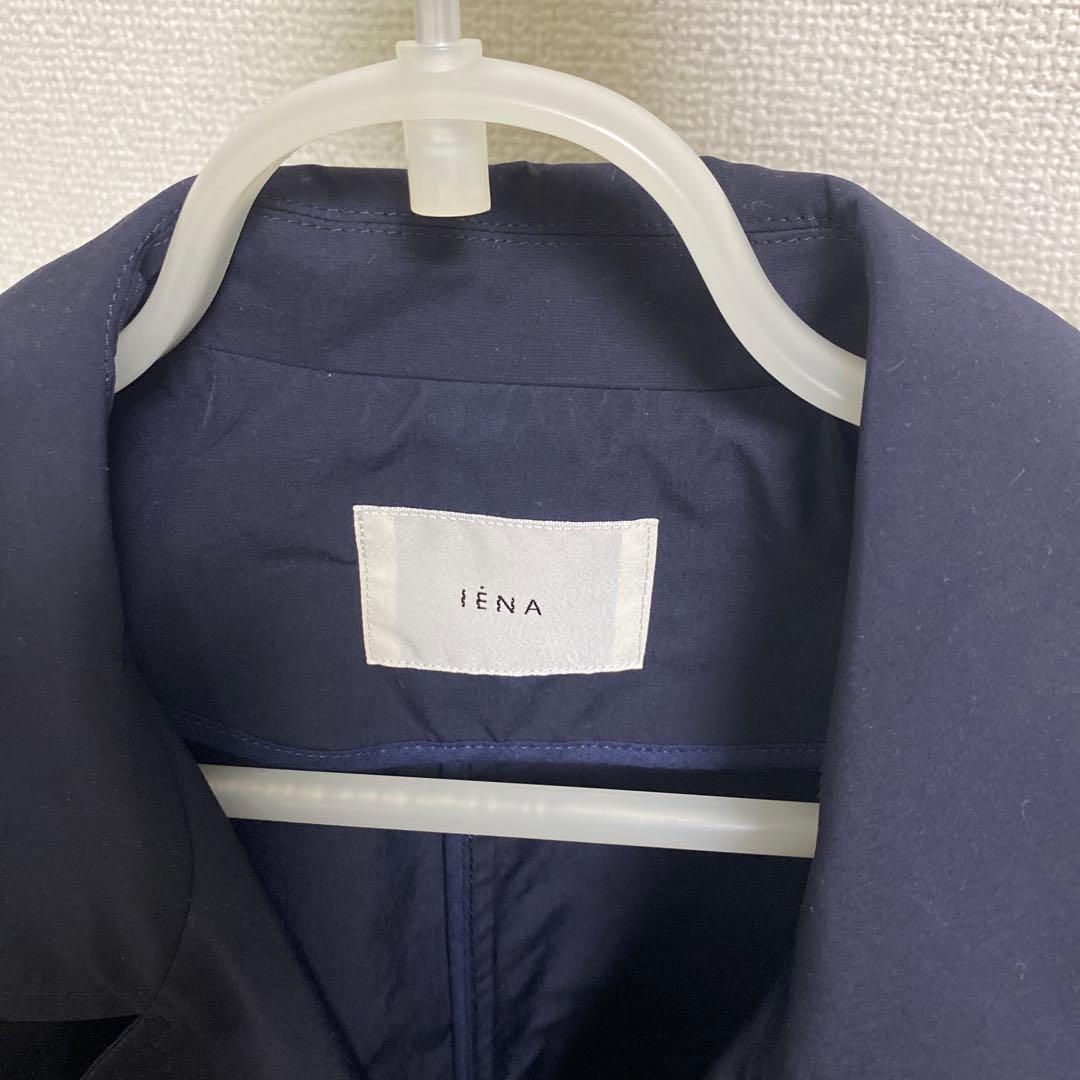 IENA Peポプリンオーバーショートコート ネイビー38
