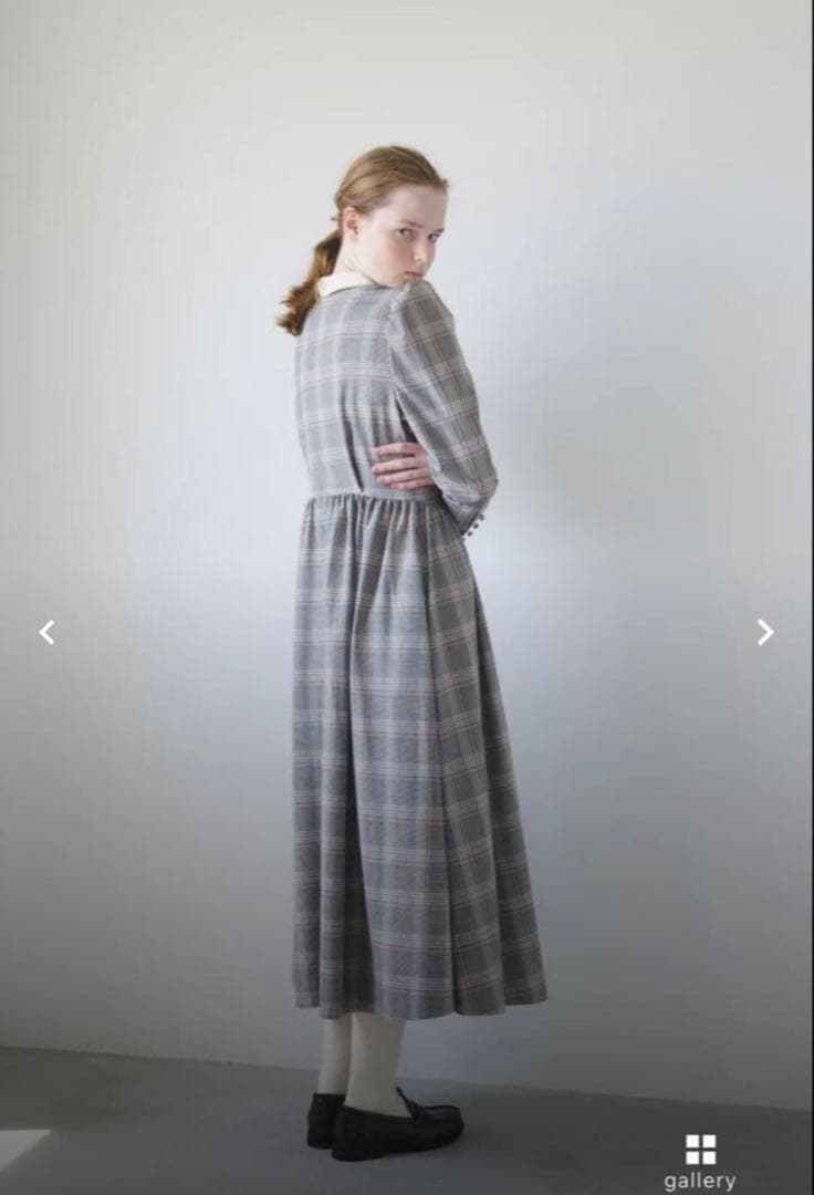 Mocha foufou チャーミングポケットチェックドレス S