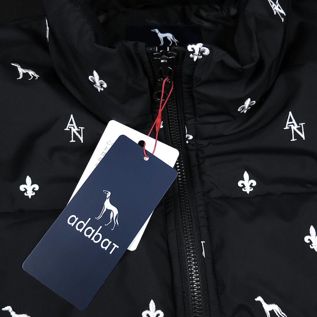 adabat エンブロイダリー モノグラム 中綿ベスト M