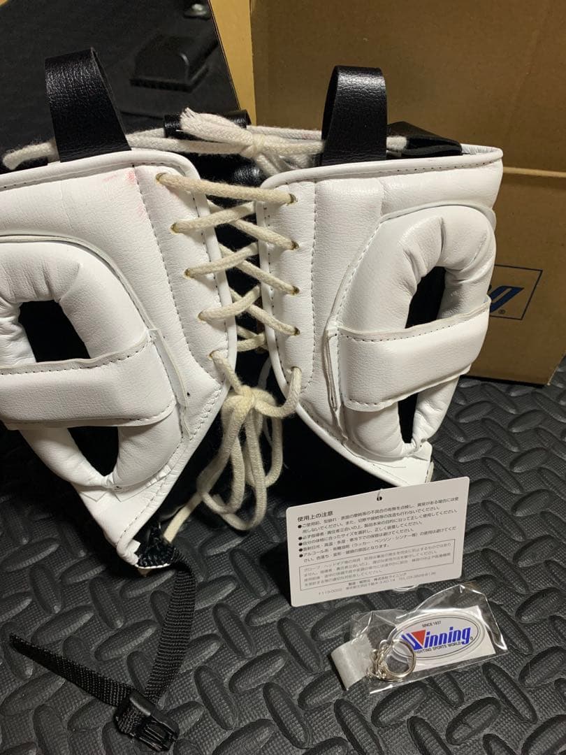 Winning ヘッドギア ホワイト レースアップ式