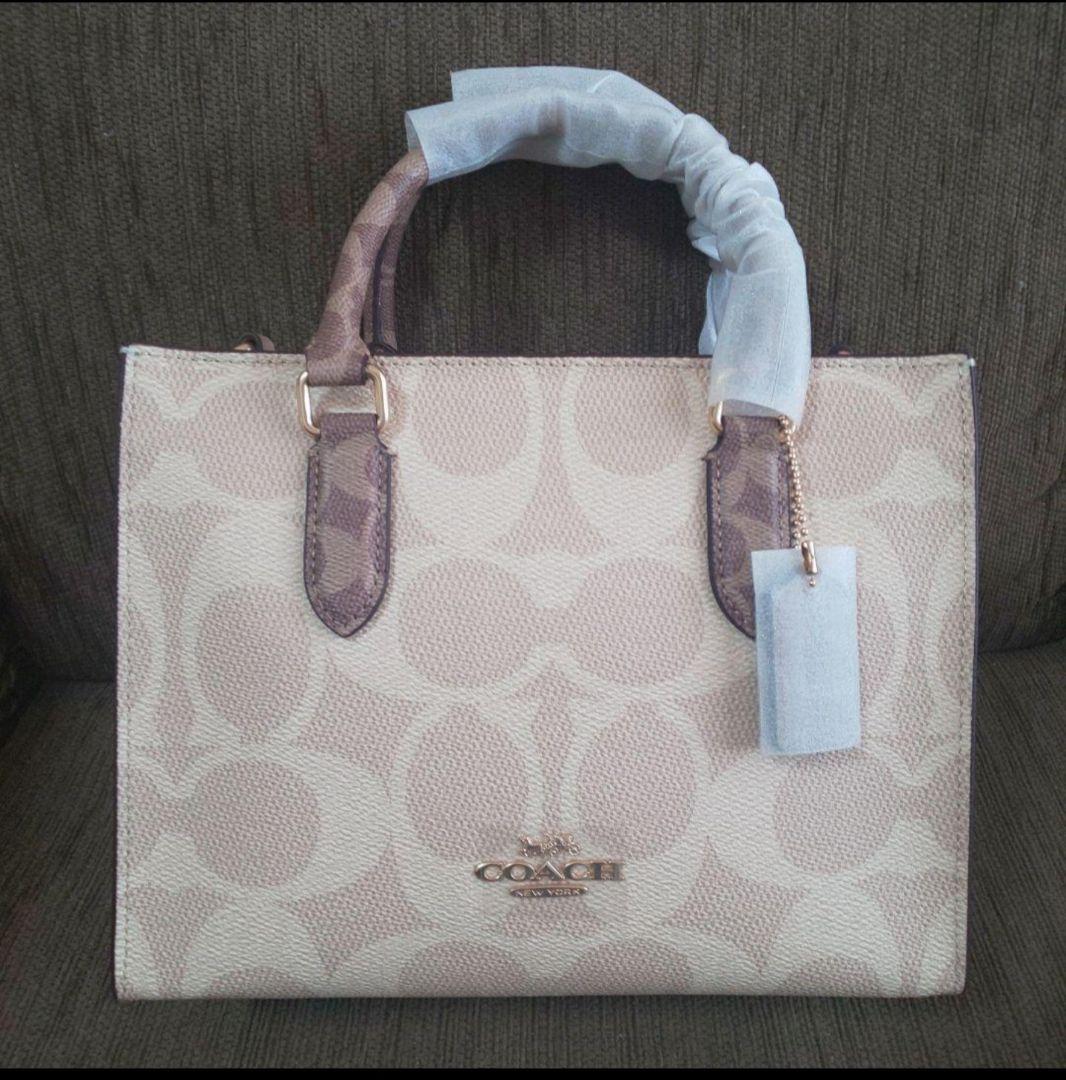 COACH トートバッグ ブロックドシグネチャー キャンバス