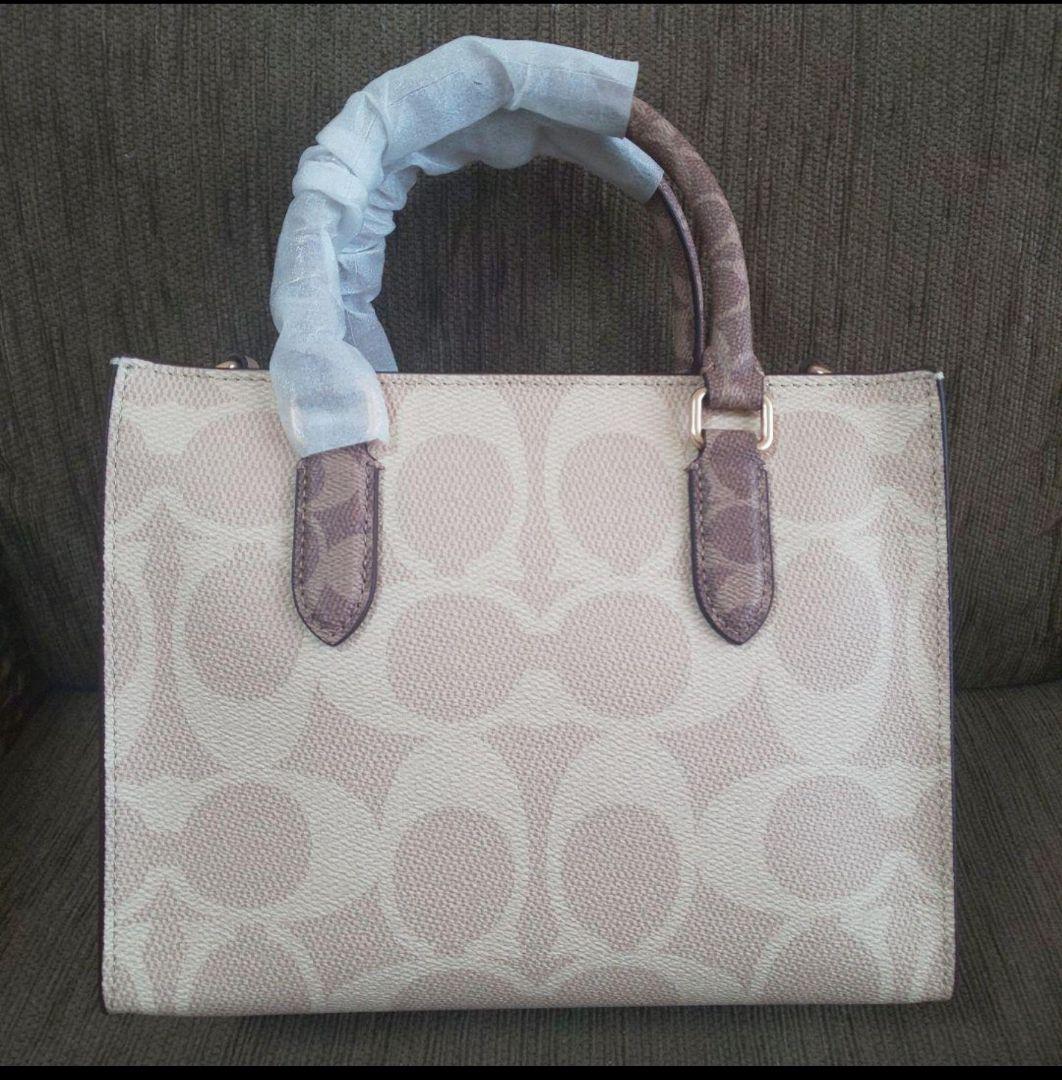 COACH トートバッグ ブロックドシグネチャー キャンバス