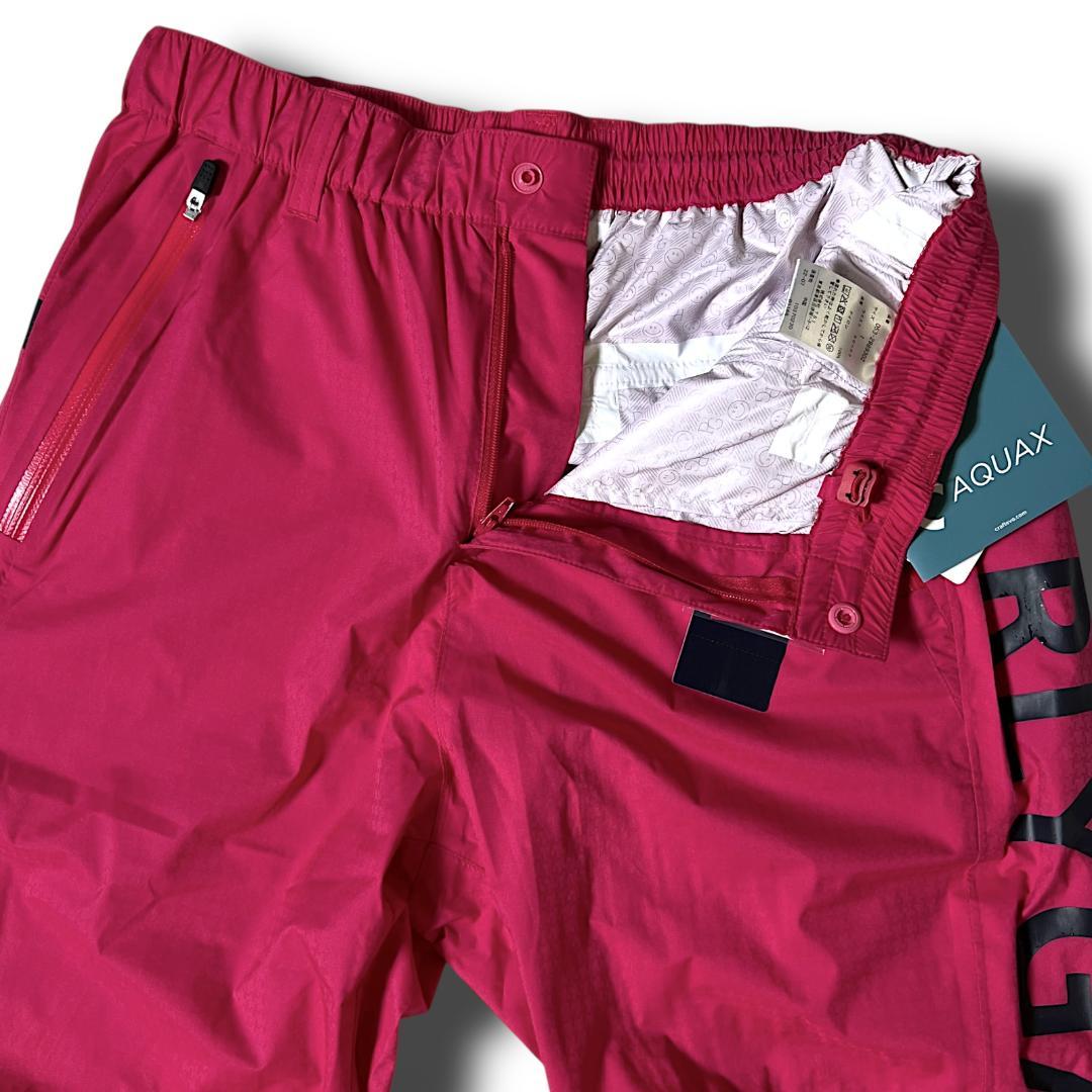 2 定26,400円 パーリーゲイツ AQUAX 防水 ビッグロゴ レインパンツ