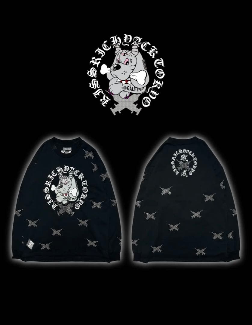 KRY clothing GALFY ピカピカ注射器ロンT 黒 REFLEM