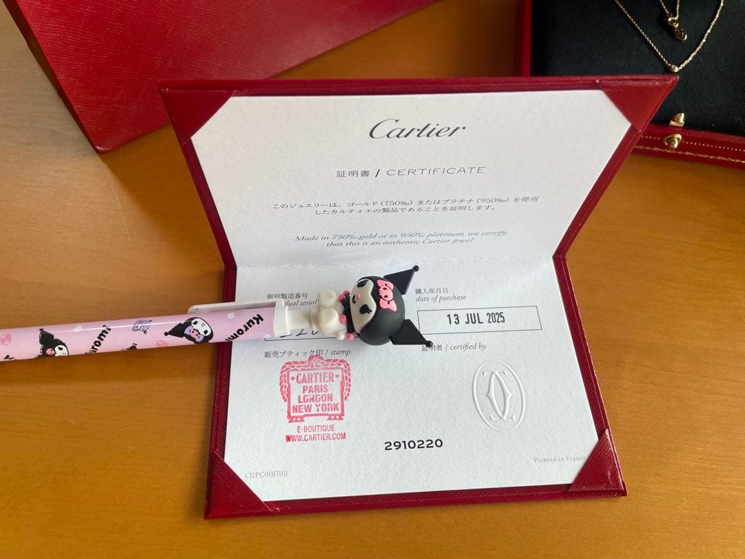 Cartier カルティエ ダムールネックレス K18 YG XS 新品同様