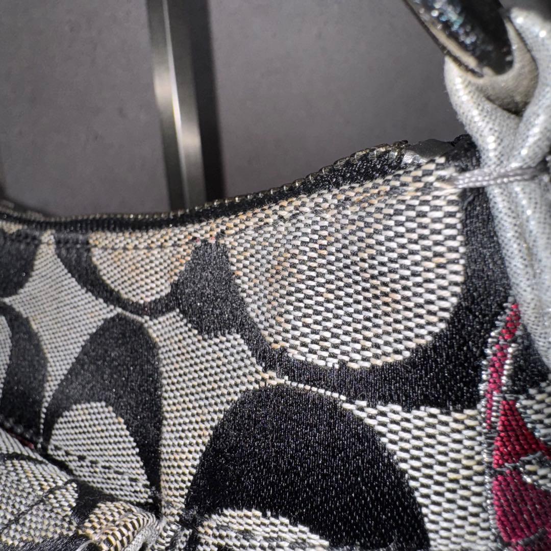 COACH シグネチャー ポピー グルービーハート 2WAY ショルダーバッグ