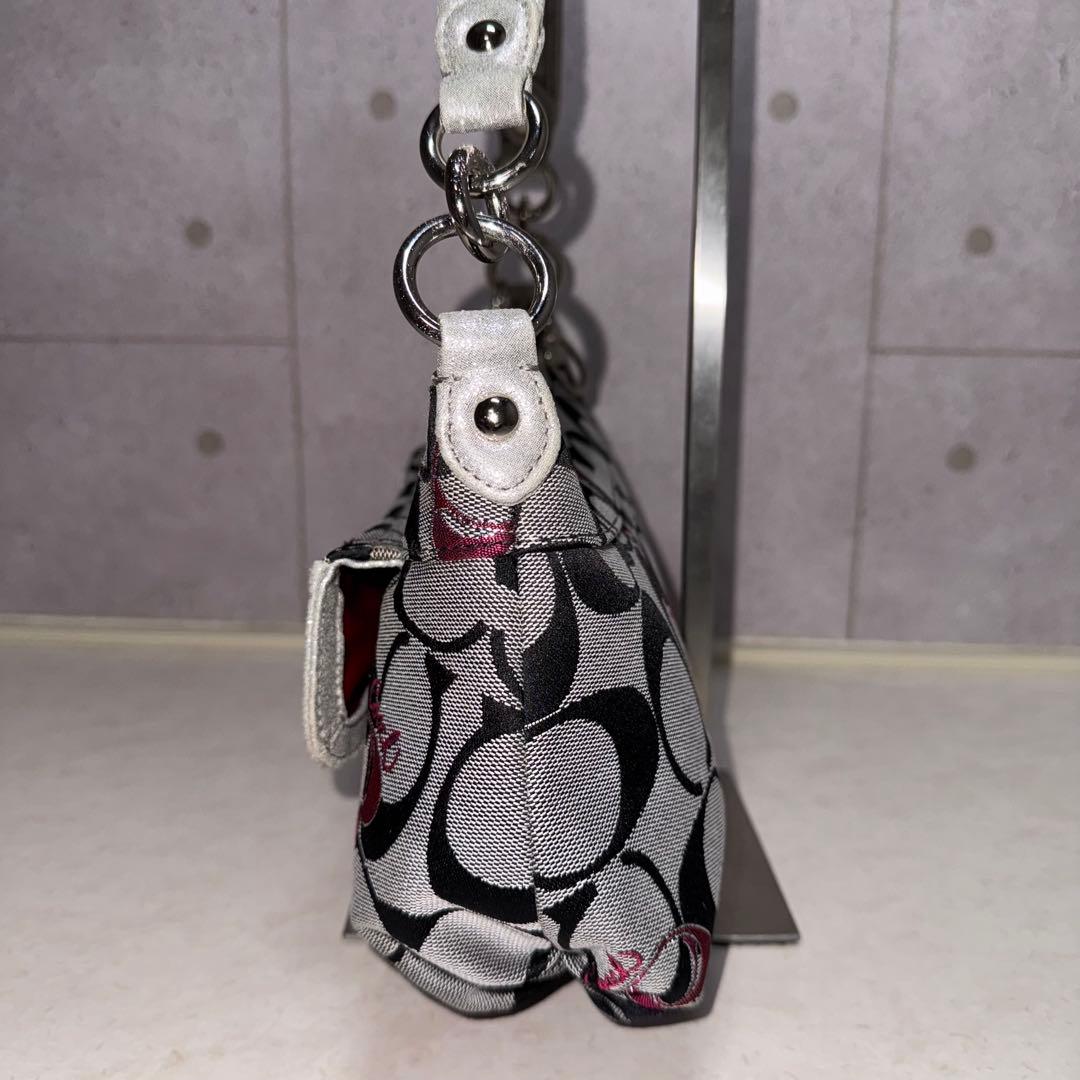 COACH シグネチャー ポピー グルービーハート 2WAY ショルダーバッグ