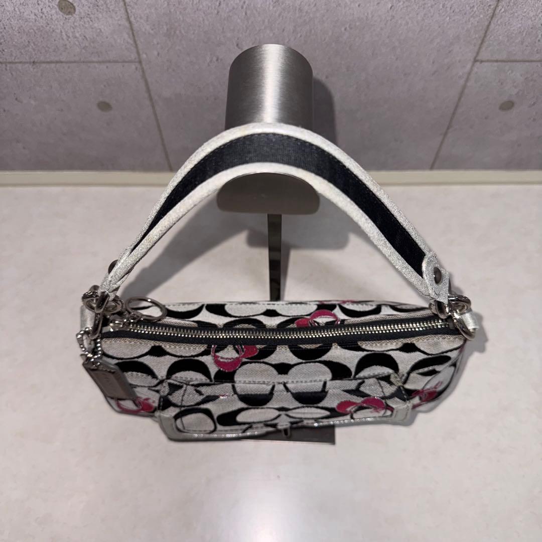 COACH シグネチャー ポピー グルービーハート 2WAY ショルダーバッグ