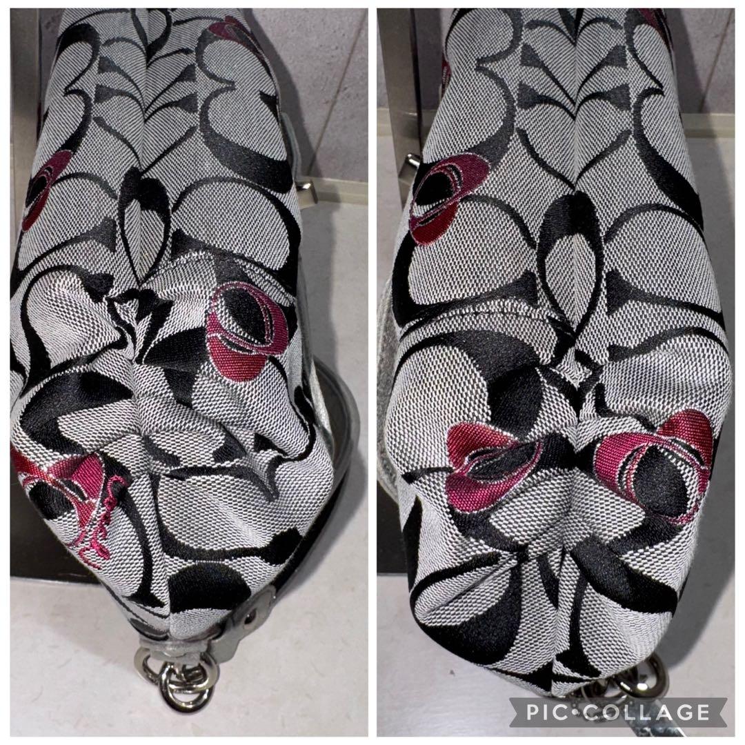 COACH シグネチャー ポピー グルービーハート 2WAY ショルダーバッグ