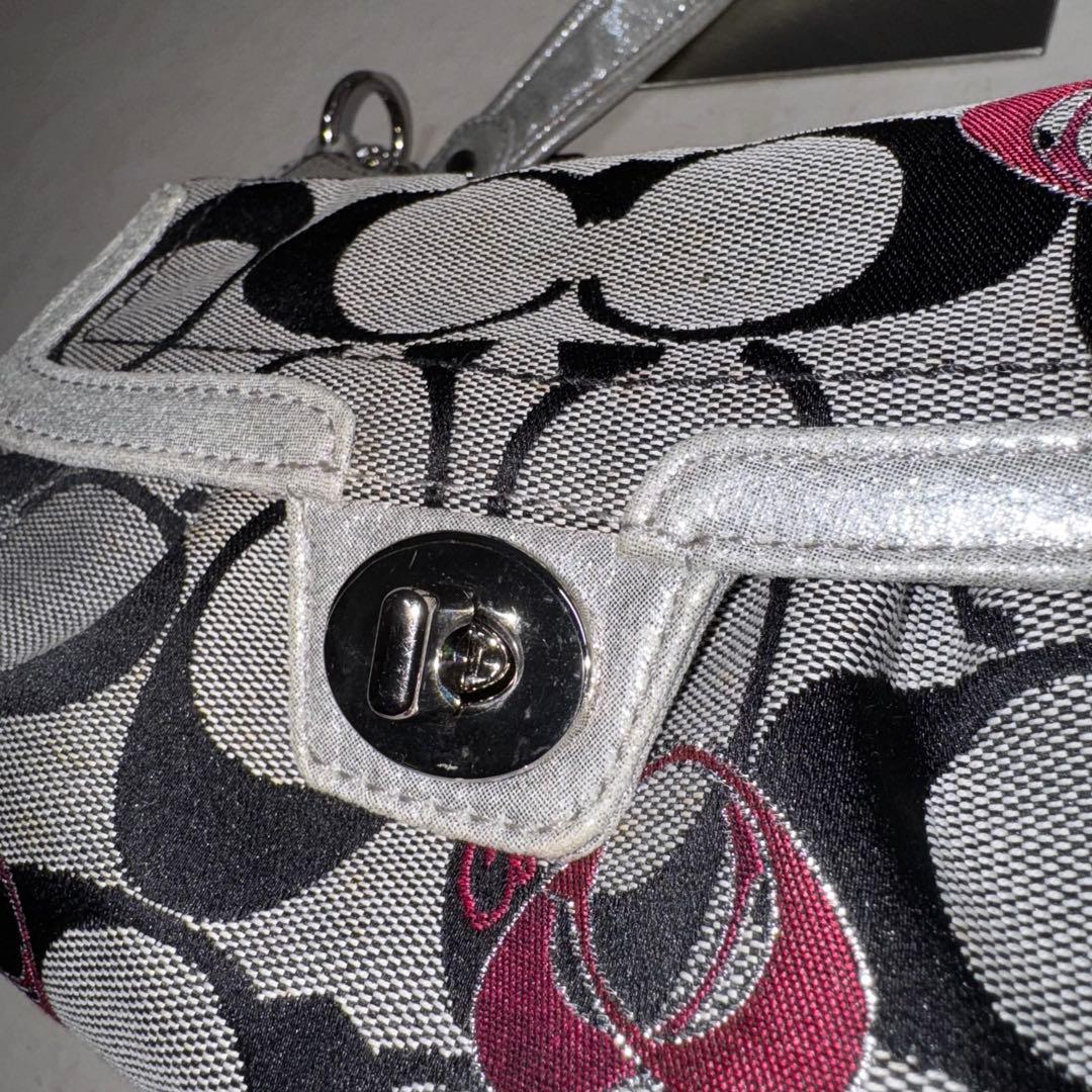 COACH シグネチャー ポピー グルービーハート 2WAY ショルダーバッグ