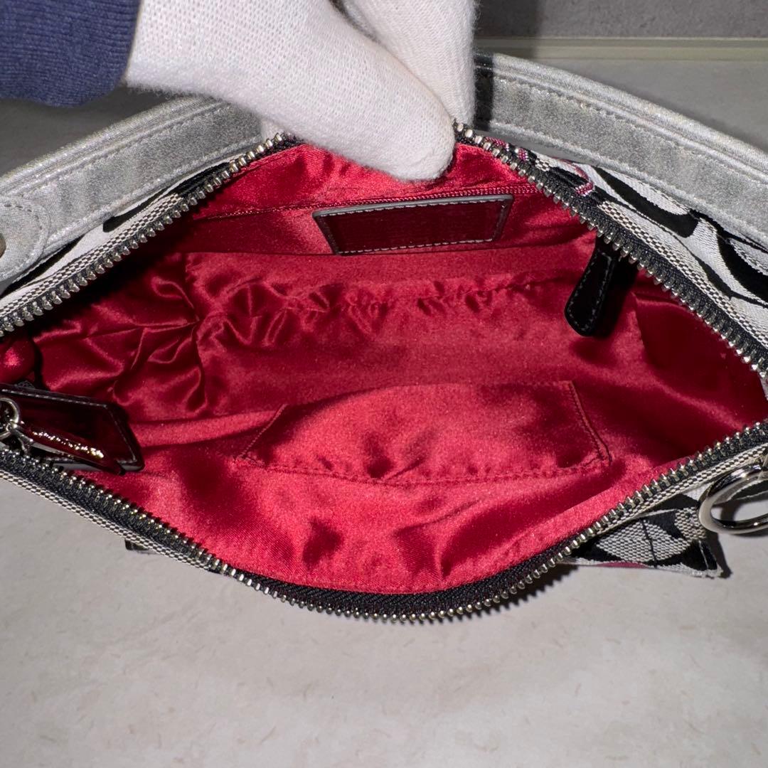 COACH シグネチャー ポピー グルービーハート 2WAY ショルダーバッグ