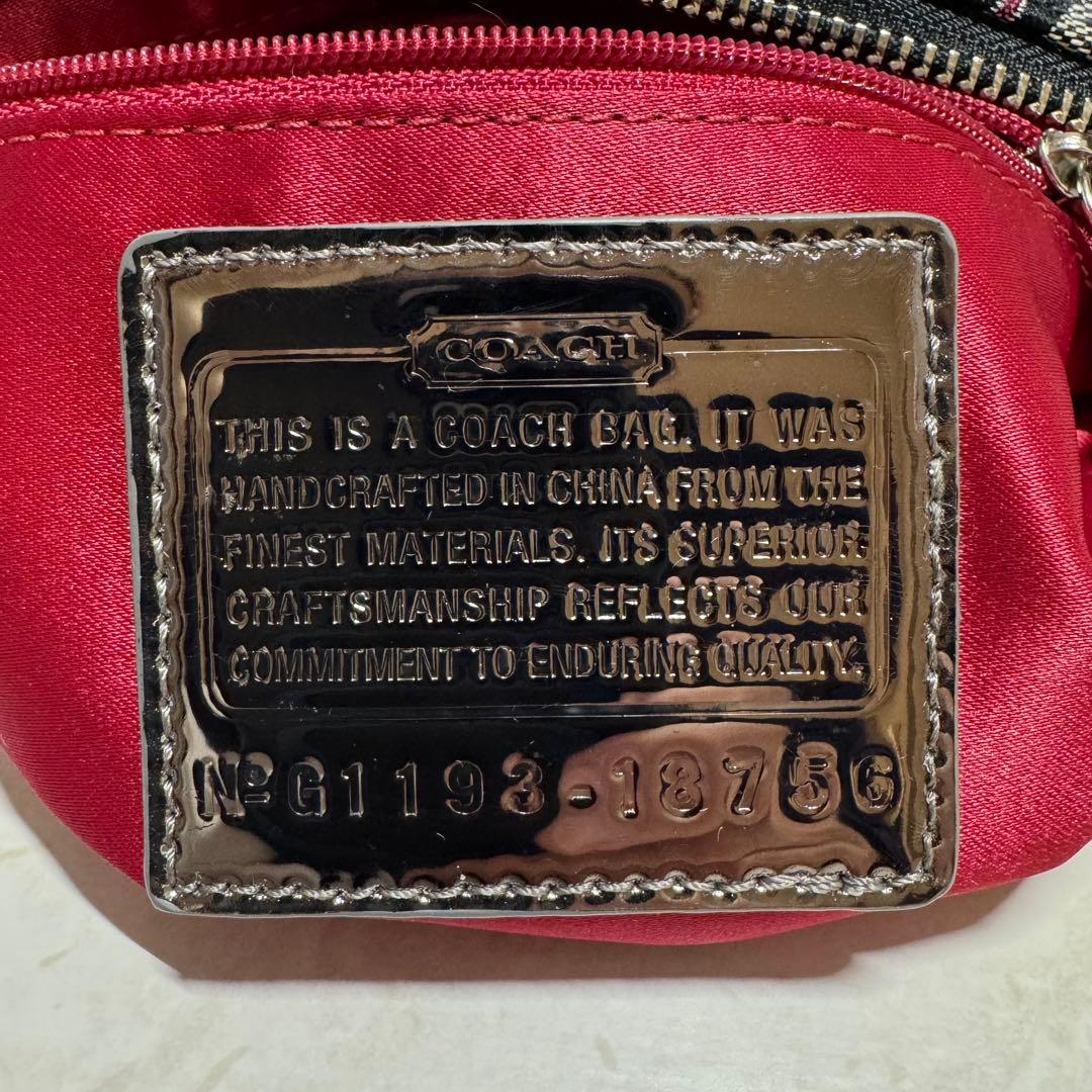 COACH シグネチャー ポピー グルービーハート 2WAY ショルダーバッグ