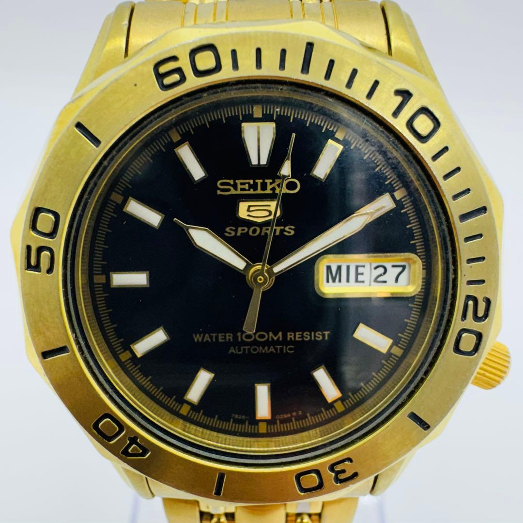 ✨セイコー5✨スポーツ✨デイデイト✨WR-100M✨裏スケ✨自動巻き✨腕時計✨