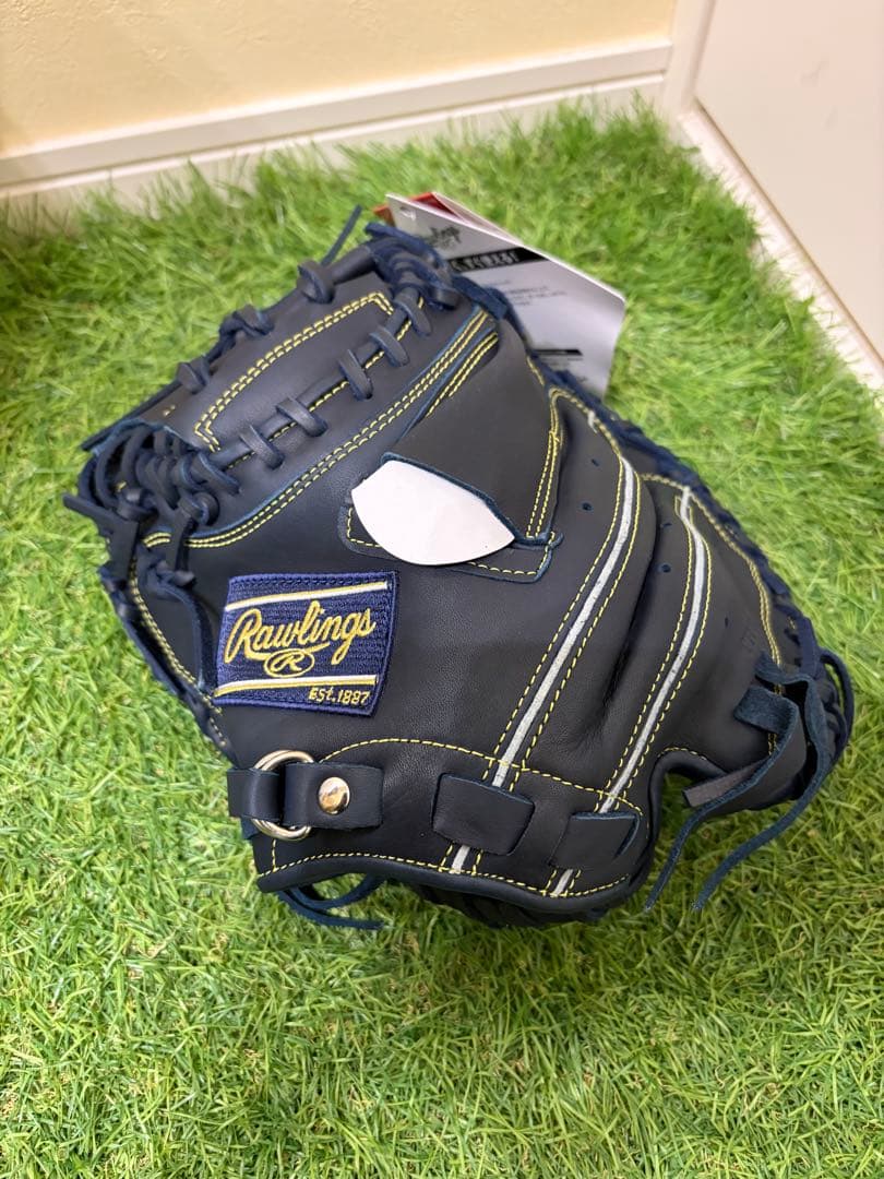 レア色 ローリングス 軟式 少年 左 キャッチャー ミット GJ3R ネイビー