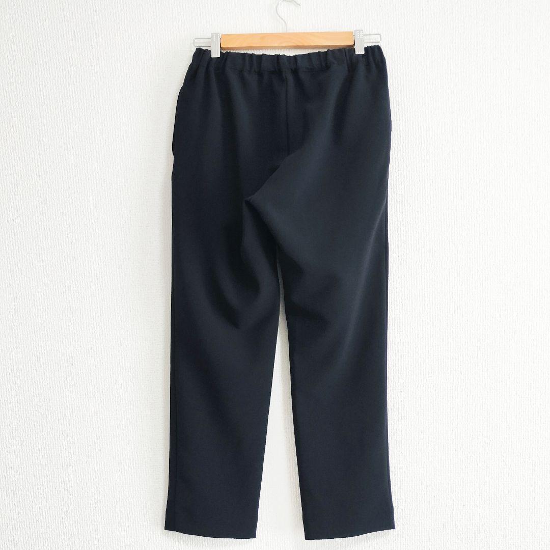 美品 TRAVAIL MANUEL ダブルクロス 2タックパンツ M 黒