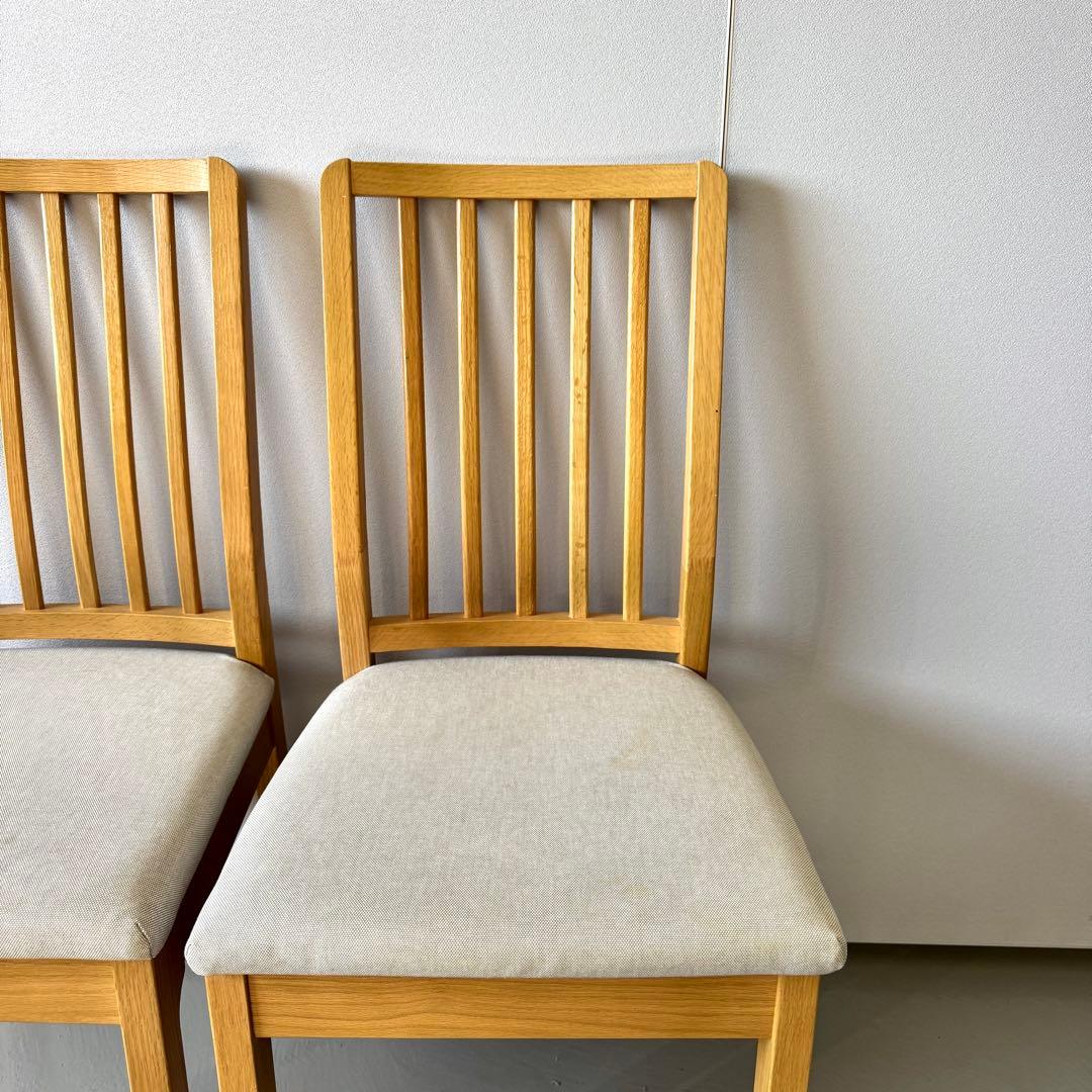 【送料込み】IKEA エーケダーレン　ダイニングチェア 木製 グレー　2脚