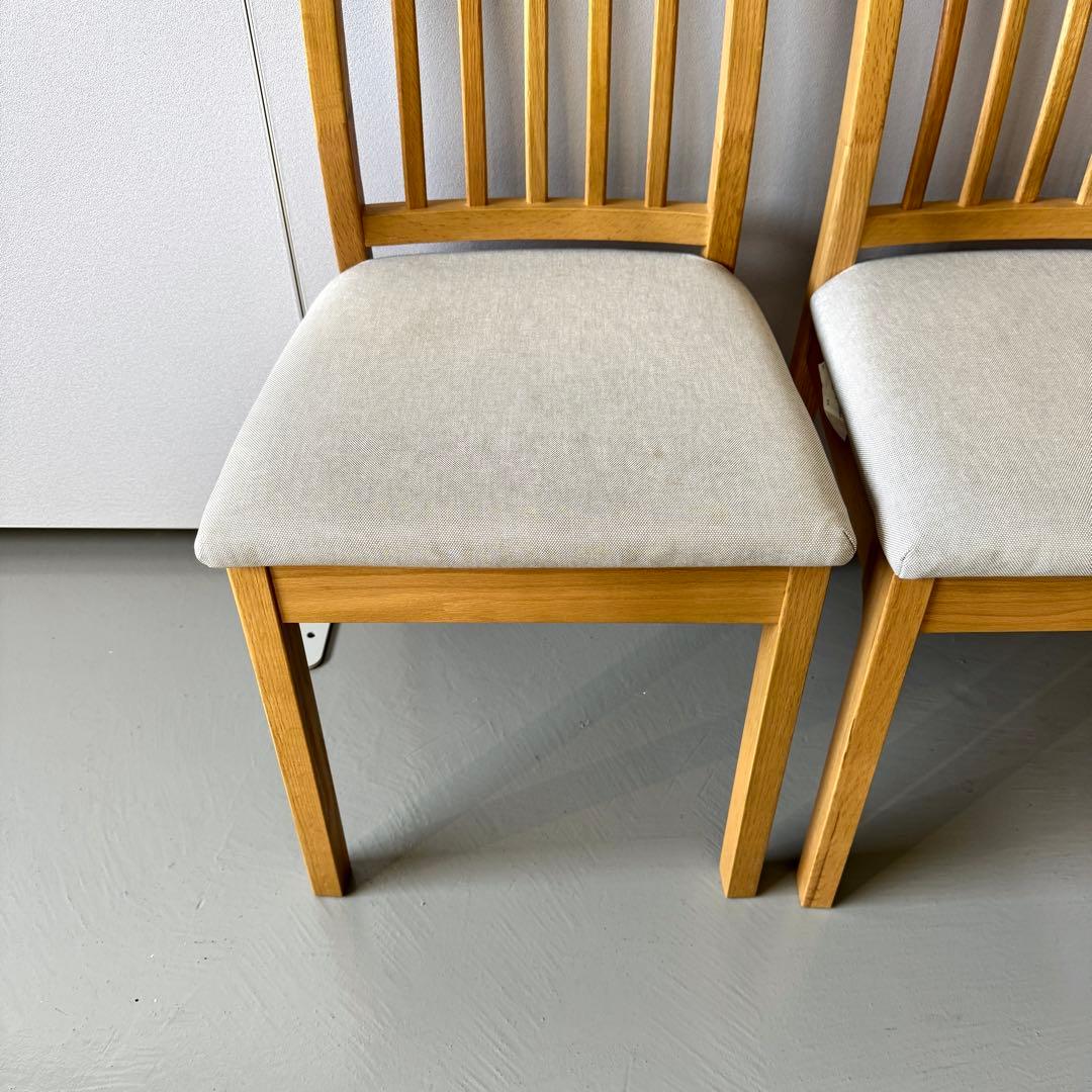 【送料込み】IKEA エーケダーレン　ダイニングチェア 木製 グレー　2脚