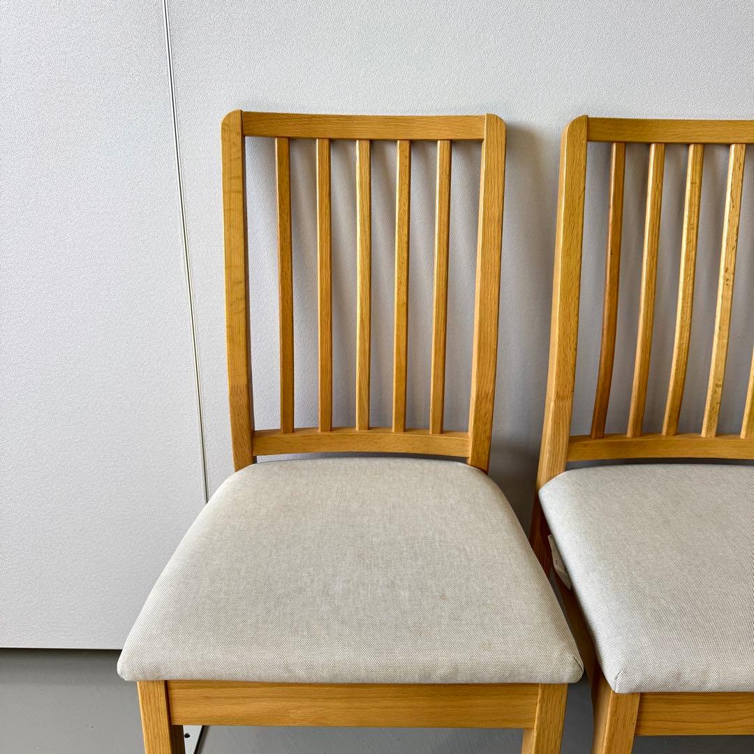 【送料込み】IKEA エーケダーレン　ダイニングチェア 木製 グレー　2脚