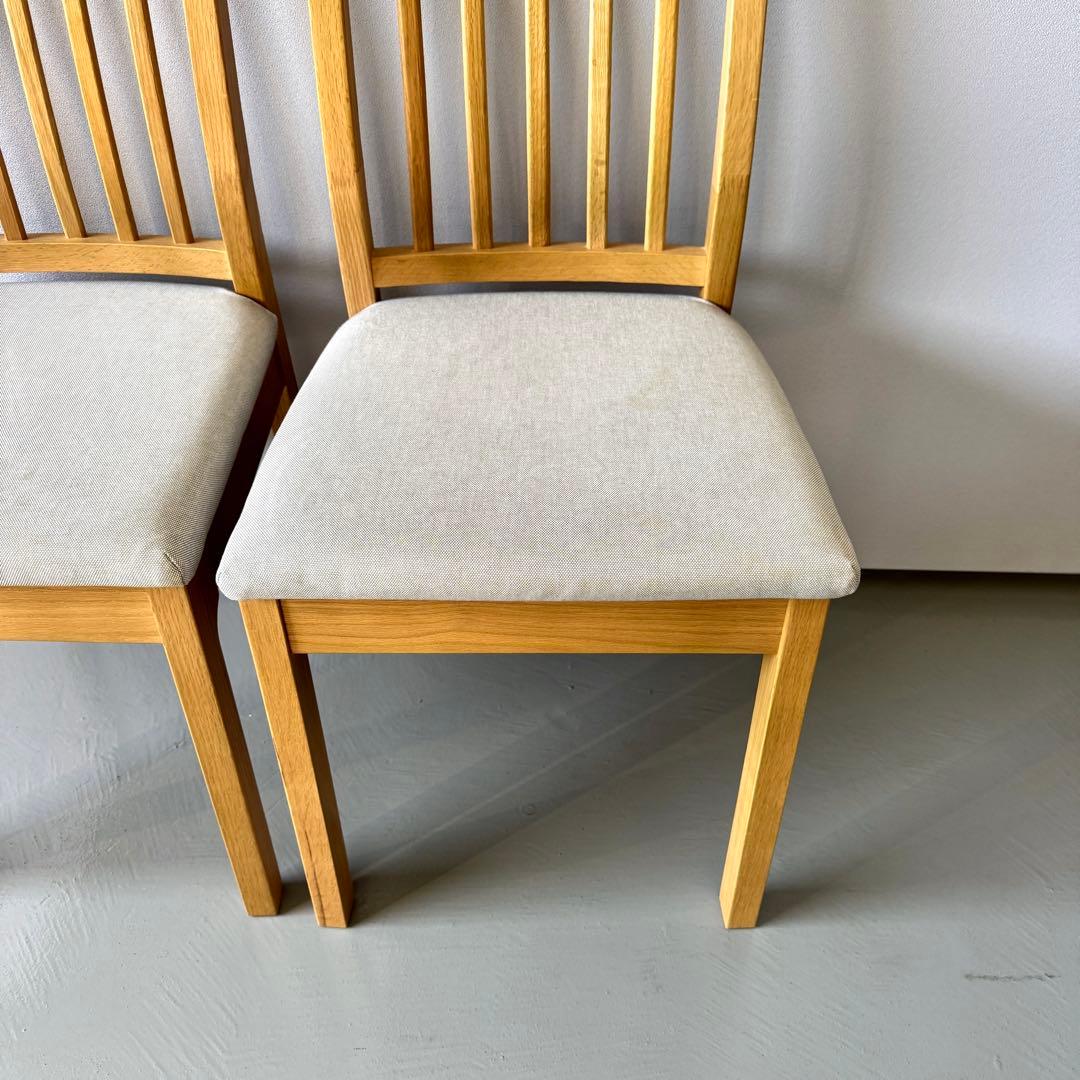 【送料込み】IKEA エーケダーレン　ダイニングチェア 木製 グレー　2脚