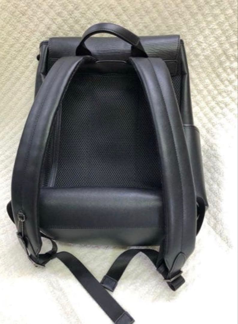 COACH ブラック レザー バックパック
