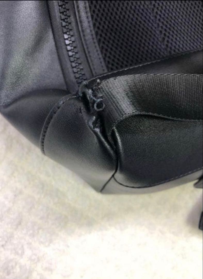 COACH ブラック レザー バックパック