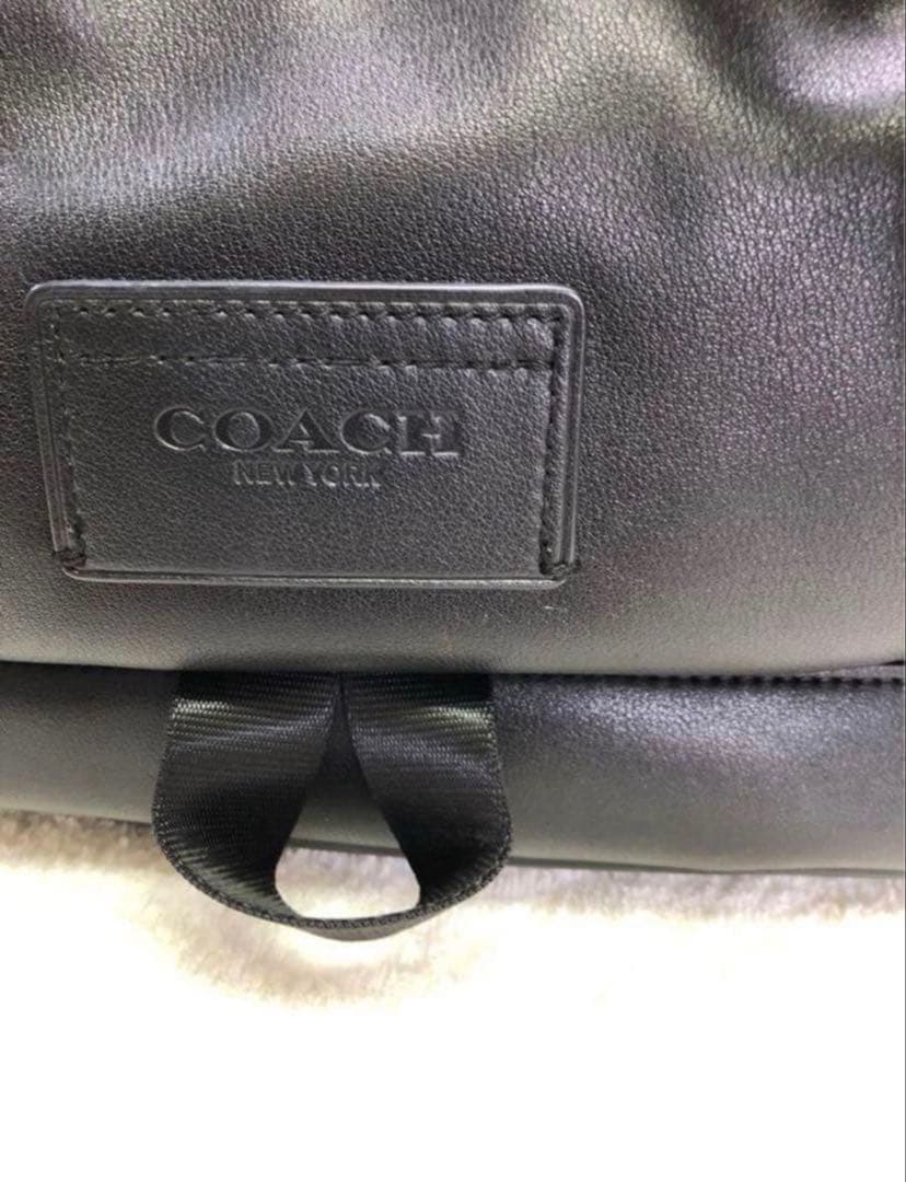 COACH ブラック レザー バックパック