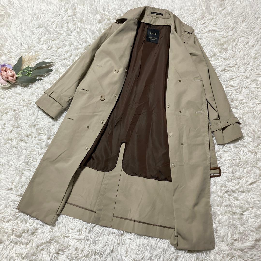 希少【SANYO】胡桃ボタン　100年コート　トレンチコート　ライナー