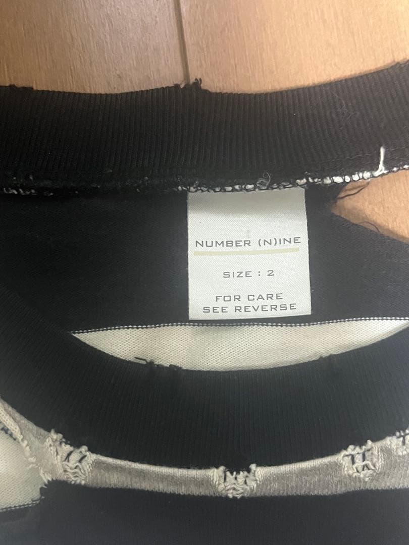 NUMBER (N)INE 02SS モダンエイジ期ボーダー ルーズT