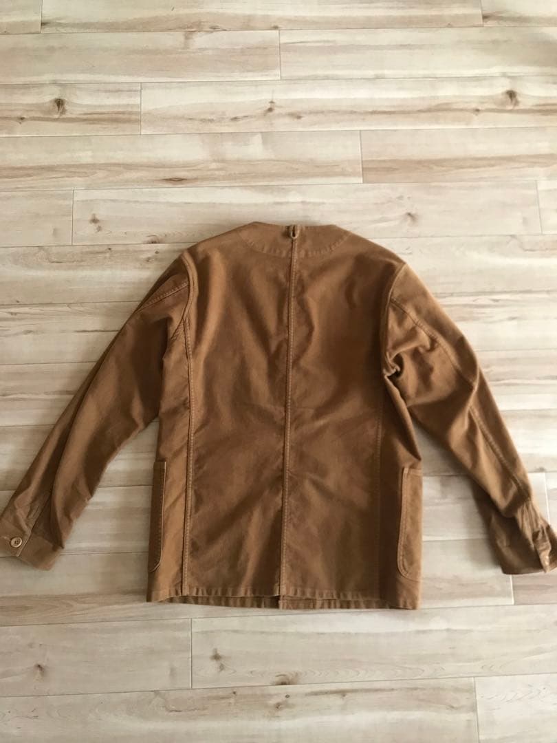 A VONTADE ストレッチコットンスエードノーカラーカバーオールS