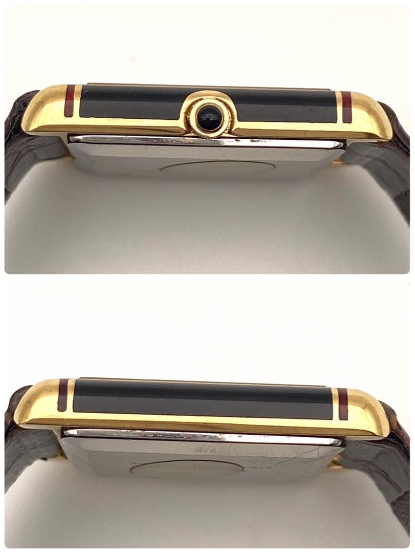 【稼働】ORIENT タンク 腕時計 レクタンギュラー メンズ ゴールド