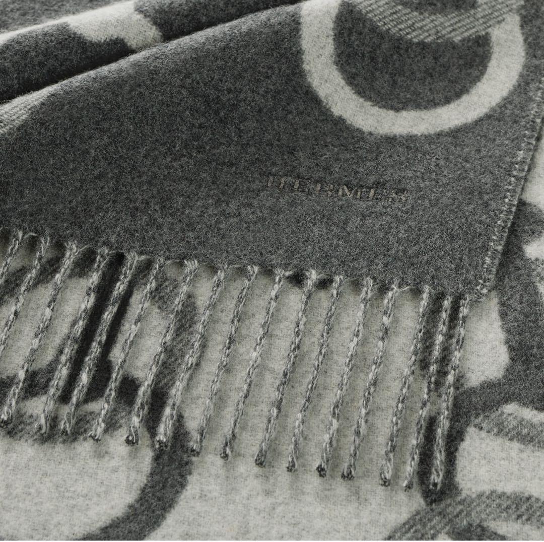 【新品未使用】HERMES エルメス/カシミヤマフラー エニー・モール