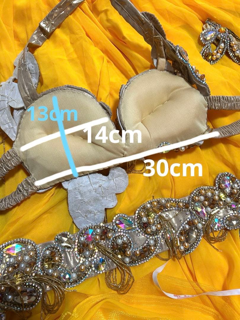 ベリーダンス　衣装　Amr Naser エジプト製　ゴールド　黄色