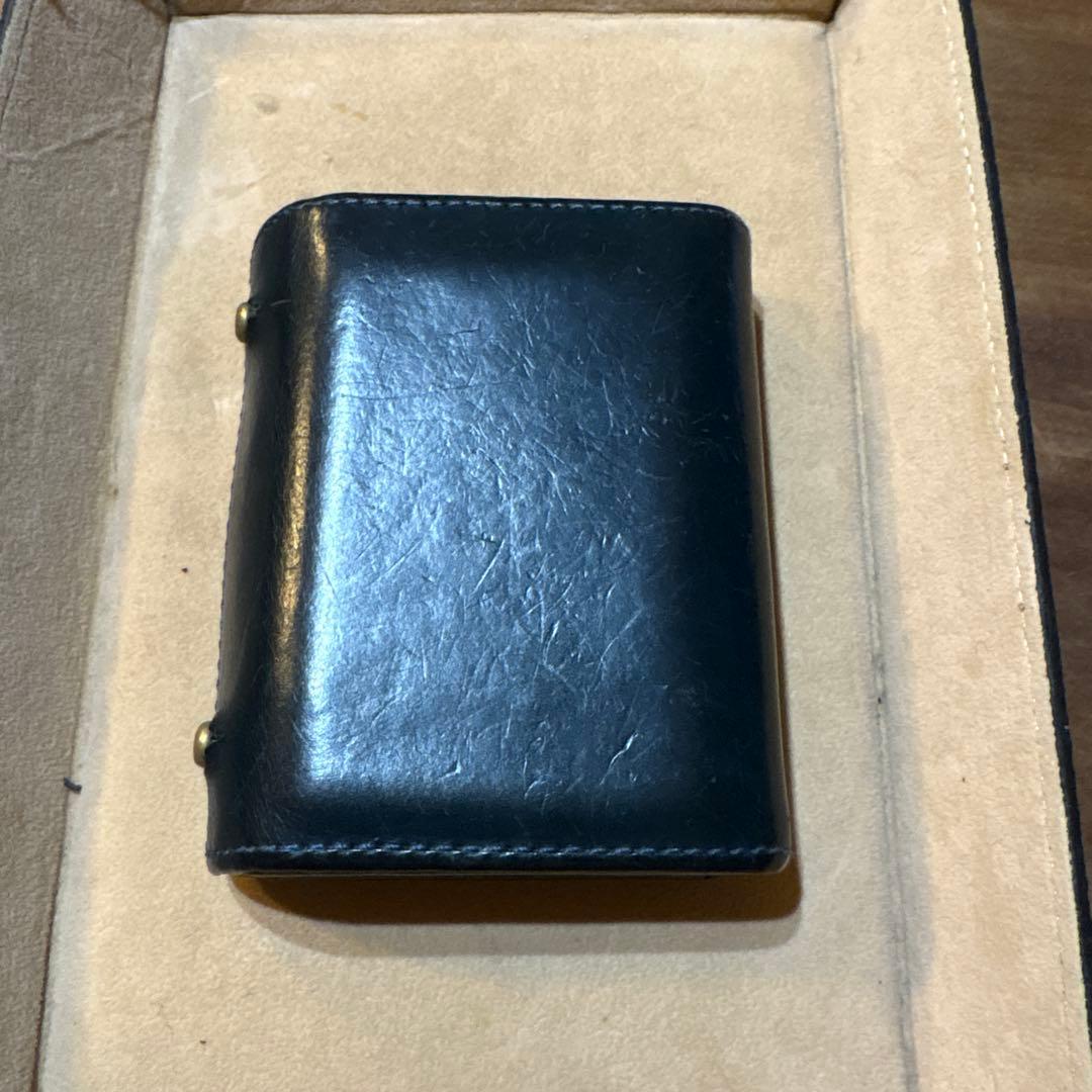 m+ エミピウ　ミッレフォッリエ　折りたたみ財布　ブルーチョコ