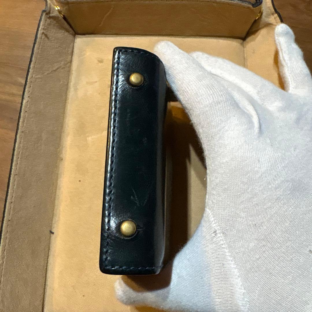 m+ エミピウ　ミッレフォッリエ　折りたたみ財布　ブルーチョコ