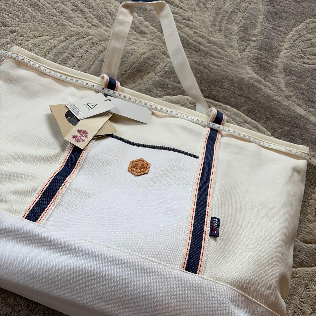 ホワイトトートバッグ　キャンバス生地バック　ゴルフキャリーバッグ